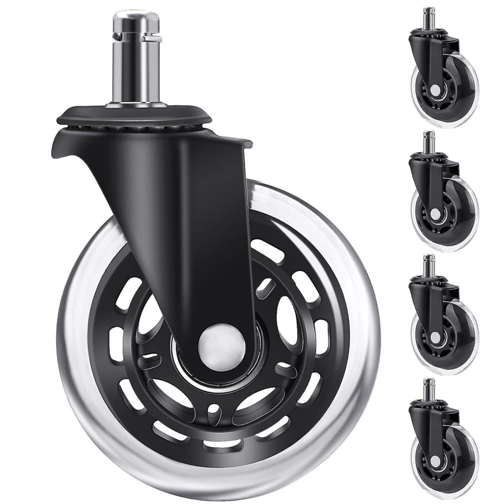 5 Office Chair Casters, 11X22 Mm Office Chair Caster Smooth And Quiet Rolling 360 Rotation Protect Floor Abrasion Resistant 9326616105443