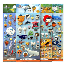 Octonauts Puffy Stickers 4-Sheet Set - Waterproof PVC Cartoon Stickers for Kids, 22.5x9.5cm