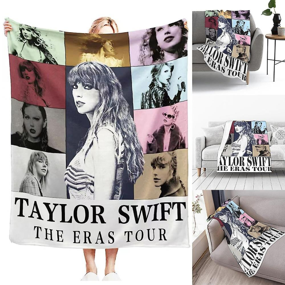 (70*100) Taylor Swift The Eras Tour Blanket Throw Soft And Warm For Bedroom, Sofa, Party Decorations Gift For Fans