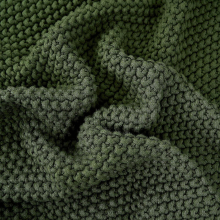 Thick Cable Knit Throw Blanket Lightweight Olive Green Organic Cotton Blanket 130*160cm-116taiy