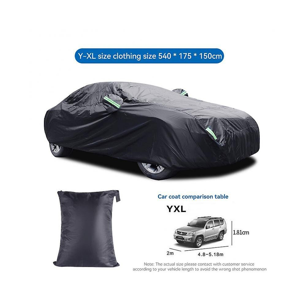 Full Car Covers Universal Outdoor Waterproof Sun Rain Snow Uv Protection Cover Dustproof Black 9326616118962