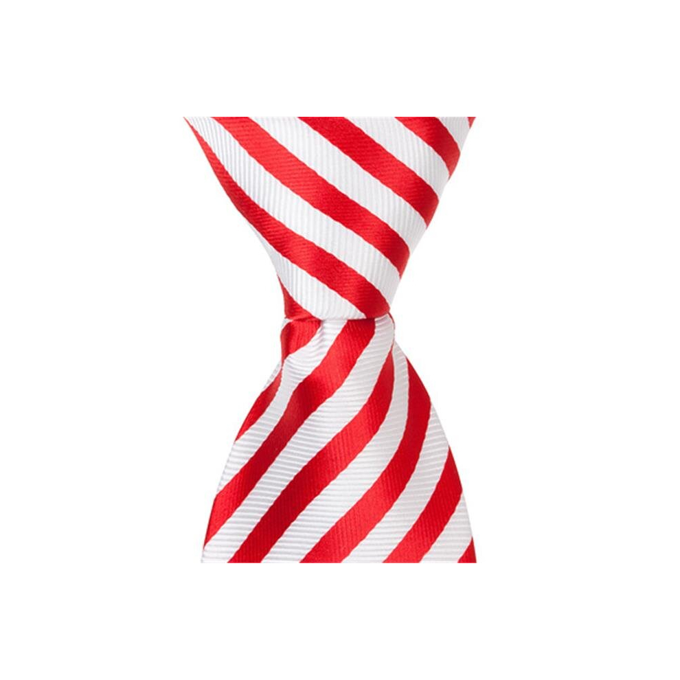 Mama'sboy Xr20 - 9.5 In. Zipper Necktie - Red & White Stripes- 6 To 18 Month