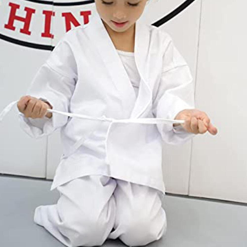 Karate Uniform With Free Belt, White Karate Gi For Kids 1