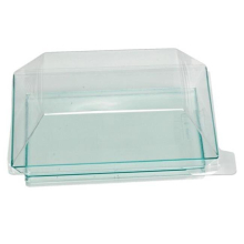 Square Transparent Green Klarity Dish- Green - 5.1 x 5.1 in.