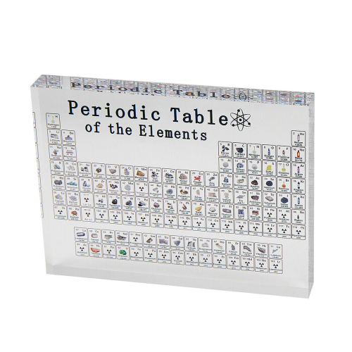 Acrylic Periodic Table Display with Elements Samples Chemical Element 1