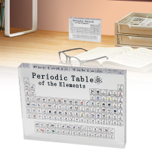 Acrylic Periodic Table Display with Elements Samples Chemical Element