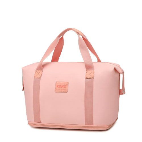 (Pink) Two pieces Expandable Durable Waterproof Travel Duffel Bag Set 2