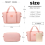 (Pink) Two pieces Expandable Durable Waterproof Travel Duffel Bag Set 12