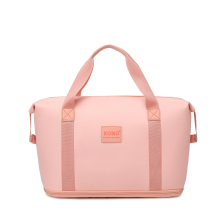 (Pink) Two pieces Expandable Durable Waterproof Travel Duffel Bag Set