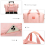 (Pink) Two pieces Expandable Durable Waterproof Travel Duffel Bag Set 13
