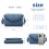 Miss Lulu (Blue) Chic Quilted Shoulder Bag With Chain Strap 9