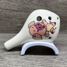Zodiac Pig Cartoon 6 hole AC Ocarina Long mouthed Beginner Students Intangible Cultural Heritage