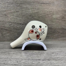 Zodiac Rabbit Cartoon Series 6 hole AC Ocarina Long mouthed Beginner Children Make Intangible Cultural Heritage By Hand