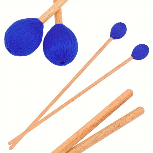 Marimba Mallets Specific 1 Pair Medium Hard Yarn With Beech Handle Medium Hard For Percussion Marimba Playing 2