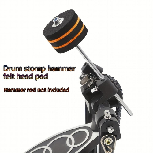 Dual Felt Head Frame Drum Stepping Hammer and 1