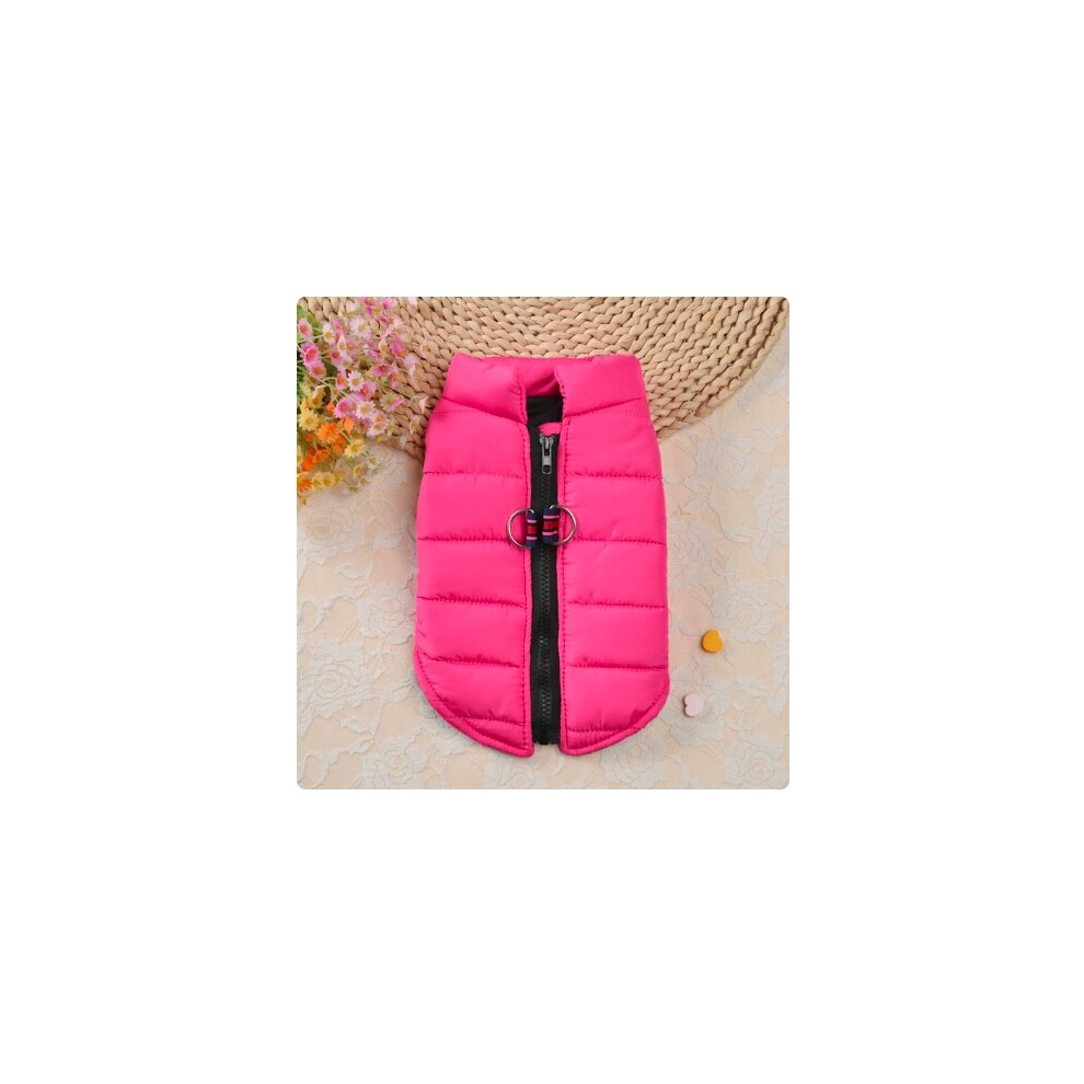 (Rose, M) Dog Clothes Winter Warm Dog Coat Vest Soft Pet Puppy Clothing Outfit for Small Medium Dogs Chihuahua Yorkshire Pug Costumes