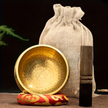 1 Set 8 0cm 10 13 Bronze Meditation Chime Bowl For Yoga And Mindfulness Practice Enhance Focus And Relaxation With Soothing Sound Therapy