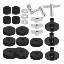 23pcs set Cymbal Felts Hi Hat Clutch Felt Hi Hat Cup Felt Cymbal Stand Sleeves With Base Wing Nuts And Cymbal Washer For Drum