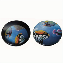 8 inch Solid Wooden Ocean Drum Sea Wave Drum Frame Drum Gentle Sea Wave Sound Musical Toy Red