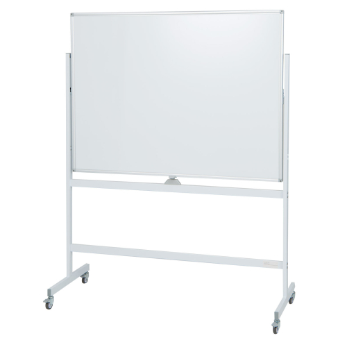Costway Double Sided Magnetic Whiteboard Adjustable Mobile Revolving Board with Magnets