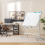 Costway Double Sided Magnetic Whiteboard Adjustable Mobile Revolving Board with Magnets 2