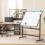Costway Double Sided Magnetic Whiteboard Adjustable Mobile Revolving Board with Magnets 2