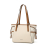 (Beige and Brown) Elegant Tote Bag with Monogram Pattern 4