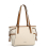 (Beige and Brown) Elegant Tote Bag with Monogram Pattern 3