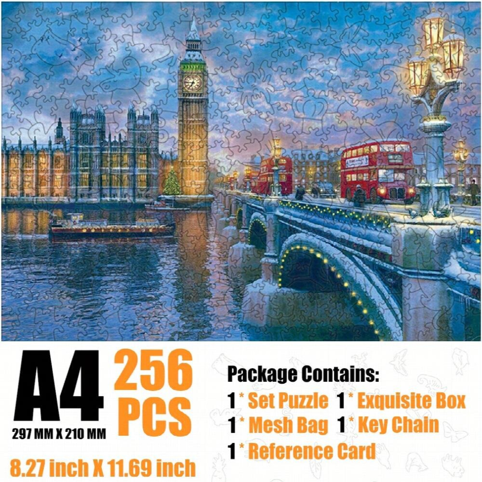 Winter London Bridge Wooden Puzzle With Colorful Parent child Education DIY Wooden Crafts For Adults And Children-image-OPC-PD5C6W9-NEW