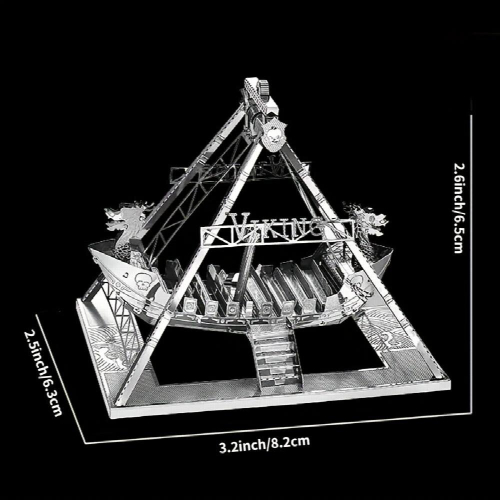 DIY Metal Assembly Toy Model 3D Three dimensional Game Puzzle Viking Ships Model
