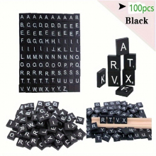 Red 100pcs 200pcs 300pcs 600pcs Of Making Alphabet Coasters And Scrabble Crossword Game Fun Games Christmas Gift Holiday Decoration Perfect Gift For B