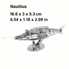 Three dimensional 3D Metal Jigsaw Puzzle Model DIY Educational Puzzle Assembly Boat Military Series Parrot Nuclear Submarine Birthday Gift