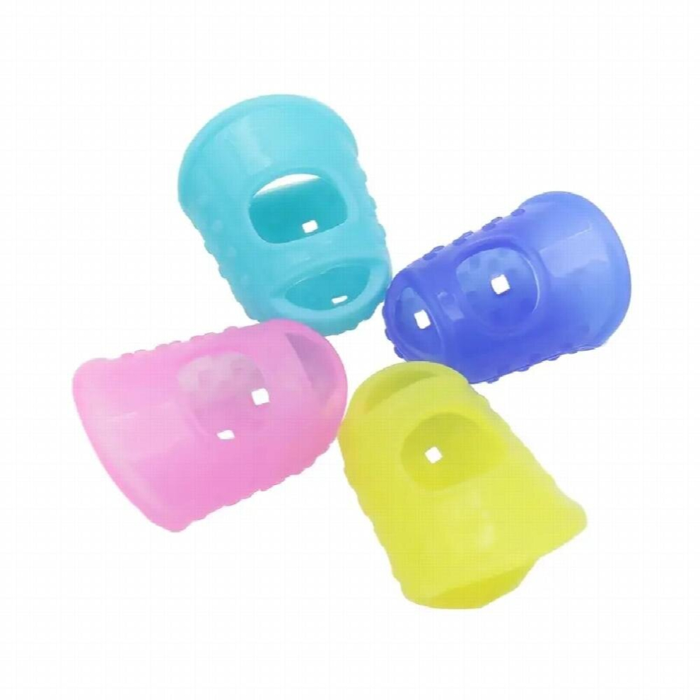 15pcs Finger Thimbles Sleeve Anti scald Silicone Gloves Guitar Finger Protection DIY Craft Glove Sewing Cooking Tools
