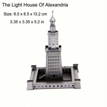 Three dimensional 3D Metal Puzzle Model DIY Educational Puzzle Assembled Building Model Alexander Lighthouse Birthday Gift