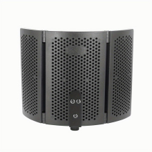 Microphone Isolation Shield Foldable Mic Shield With Triple Sound Insulation Reflection Filter Mic Threaded Mount For Recording Studio Podcasts Singin