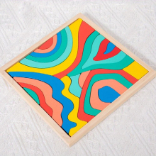 Creative Four Elements Wooden Rainbow Puzzle Building Blocks Cognitive Ability Puzzle Stacking Fun Toys For Boys And Girls