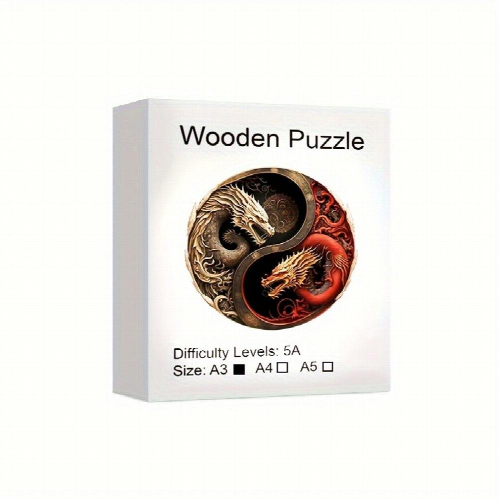 Dragon Yin And Yang Wooden Puzzle Alien Animal Puzzle Adult Puzzle Puzzle Adult Men And Women Birthday Gift Husband And Wife Family Gift Wooden Toy Ch-image-OPC-PD5C9C8-NEW