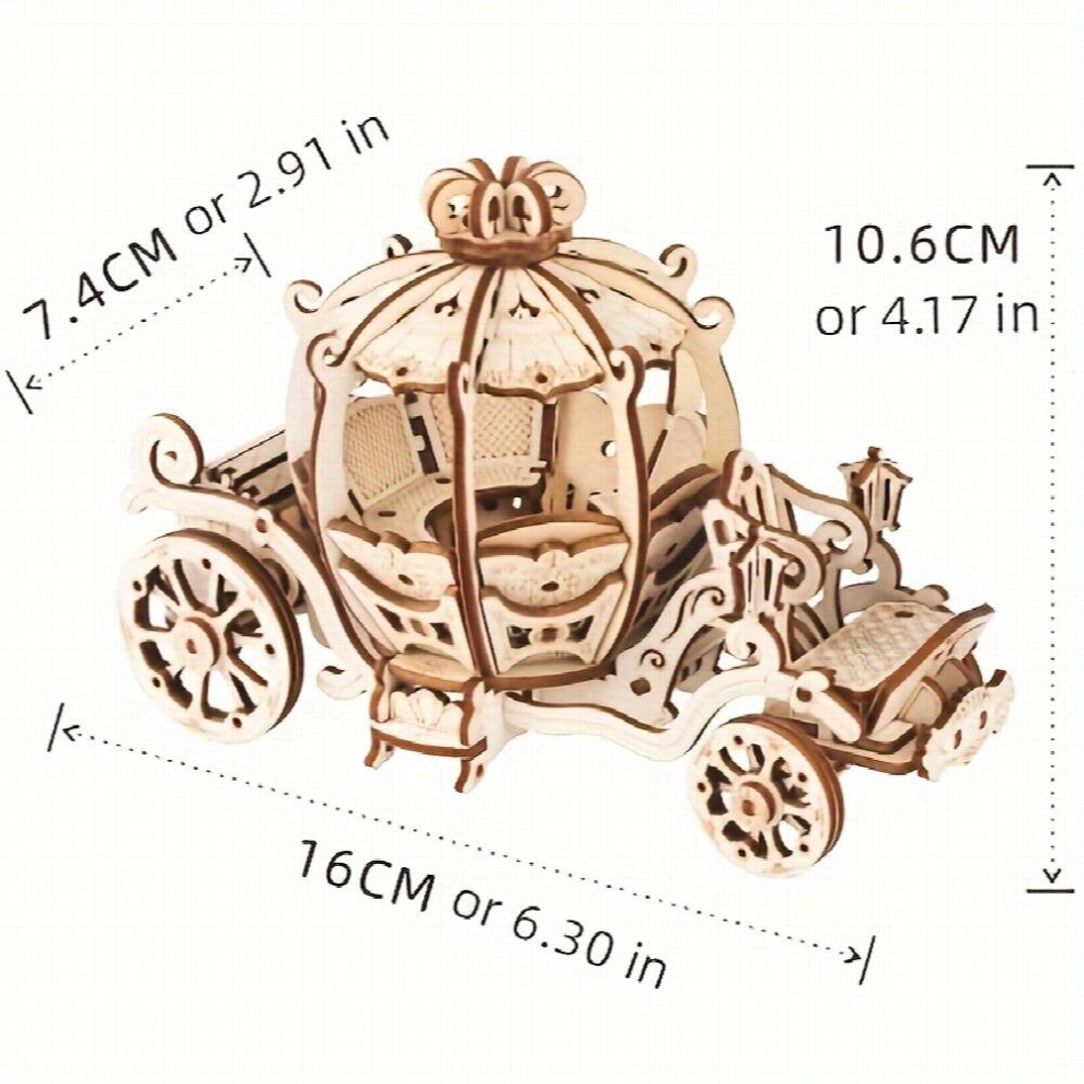 Pumpkin Car Christmas 3D Wooden DIY Puzzle Early Education Toy-image-OPC-PD5C9PB-NEW