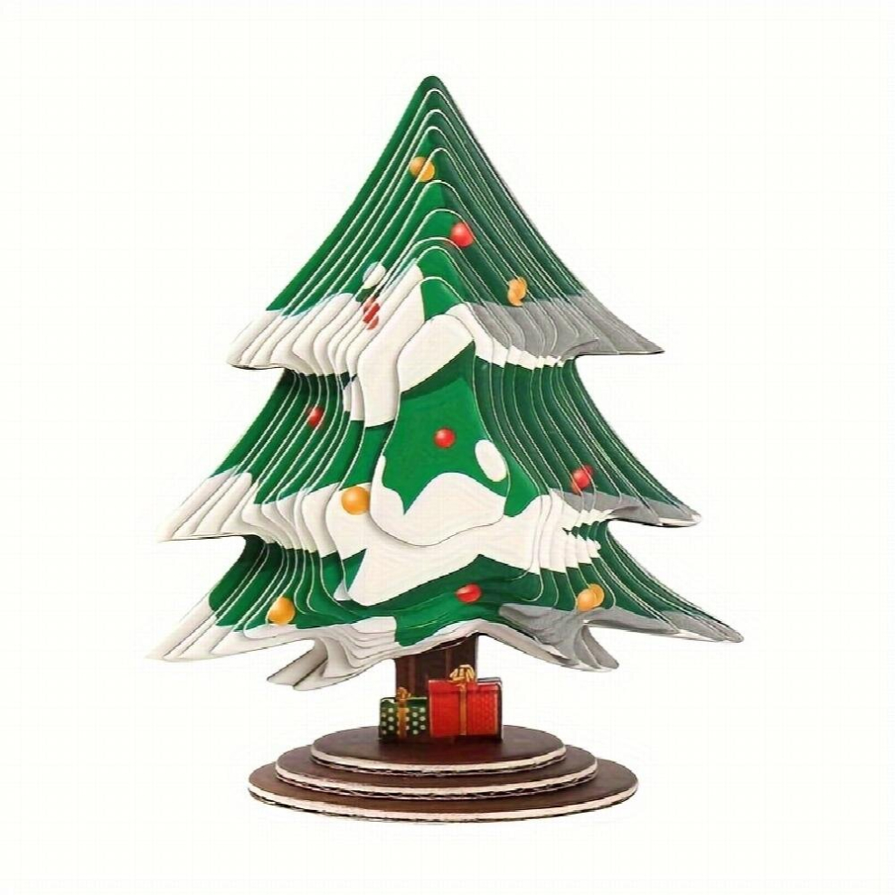 1 Set 3D Stereo Puzzle 3D Paper Christmas Tree Puzzles Cartoon Paper Christmas Tree Paper Puzzles Three Dimensional Crafts Tree Model Christmas Tree P-image-OPC-PD5C9RM-NEW