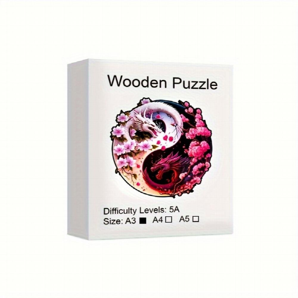 Yin yang Dragon Wooden Puzzles For Adults Wooden Animal Shape Puzzles Unique Shape Puzzles Magic Wooden Puzzles Wooden Puzzles For Adults Unique Puzzl