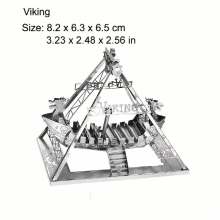 Educational Thinking Metal Three dimensional Puzzle DIY Metal Assembly Playground Building Series Viking Pirate Puzzle Board Assembly Birthday Gift