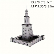 DIY Metal Assembled Toy Building Model 3D Three dimensional Game Puzzle Lighthouse Toy Hand Model