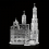 DIY Metal Assembled Toy Castle Model 3D Three dimensional Game Puzzle Tower Model 4