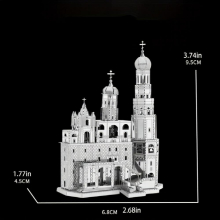 DIY Metal Assembled Toy Castle Model 3D Three dimensional Game Puzzle Tower Model