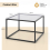 Costway Tempered Glass Top Coffee Table Home Square Tea Table Accent Sofa Side Table 2