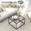 Costway Tempered Glass Top Coffee Table Home Square Tea Table Accent Sofa Side Table 3