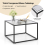 Costway Tempered Glass Top Coffee Table Home Square Tea Table Accent Sofa Side Table 4