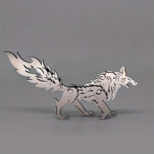 3D Metal Animal Model Elk Horse Lion Wolf Full textured Table Decoration Gift For Boys To Exercise Their Hands on Ability