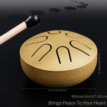 Steel Drum 3 Inch 6 Notes MiNi Steel Tongue Drum Handpan Drum