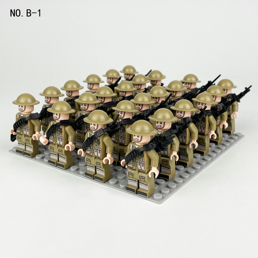 (British army) Phalanx Military Army German British Army U.S. Minifigure Building Blocks Toy